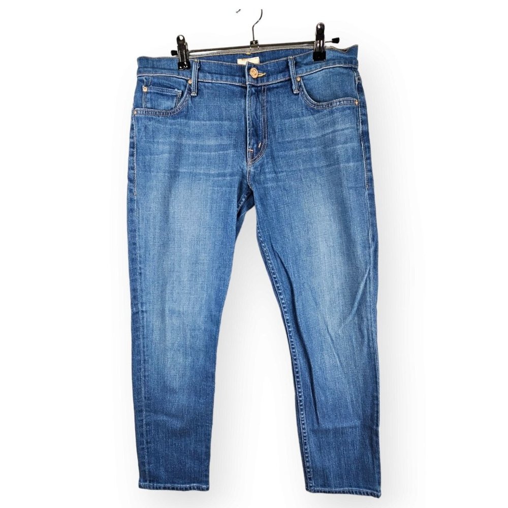 MOTHER Women's Size 28 The Dropout Boyfriend Straight Dreamer Medium Wash Jeans